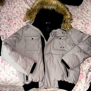 Never worn brand new unisex, GUESS Garth, bomber jacket in Grey, still W Tag.